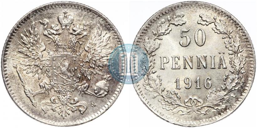 Picture 50 pennia 1916 year S 