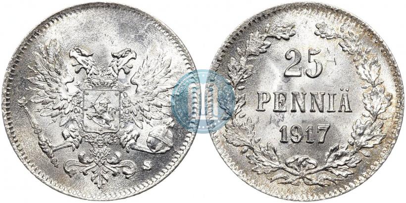 Picture 25 pennia 1917 year S 