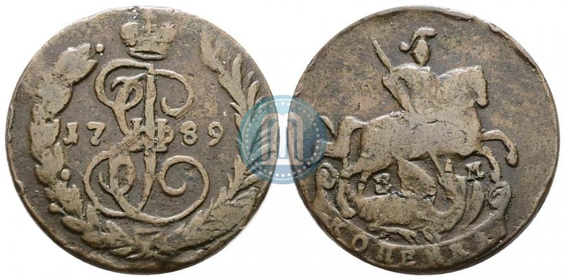 Фото 1 копейка 1789 года ЕМ 