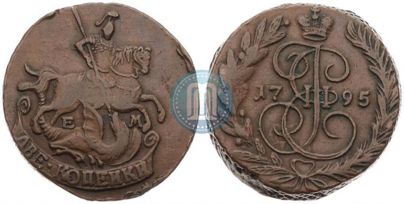 Picture 2 kopecks 1795 year ЕМ 
