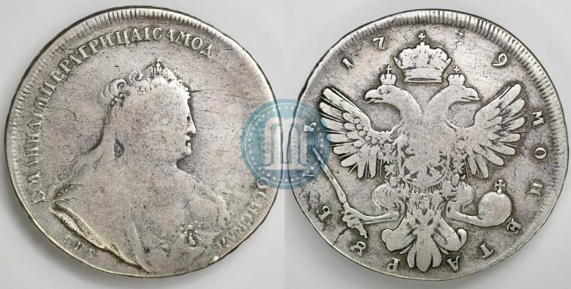 Фото 1 рубль 1739 года СПБ "Петербургский тип"
