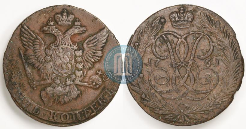 Фото 5 копеек 1761 года  