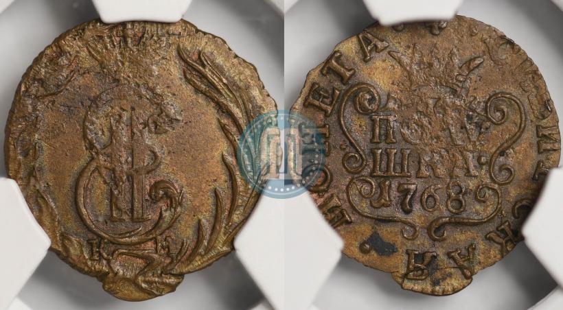 Фото Полушка 1768 года КМ 