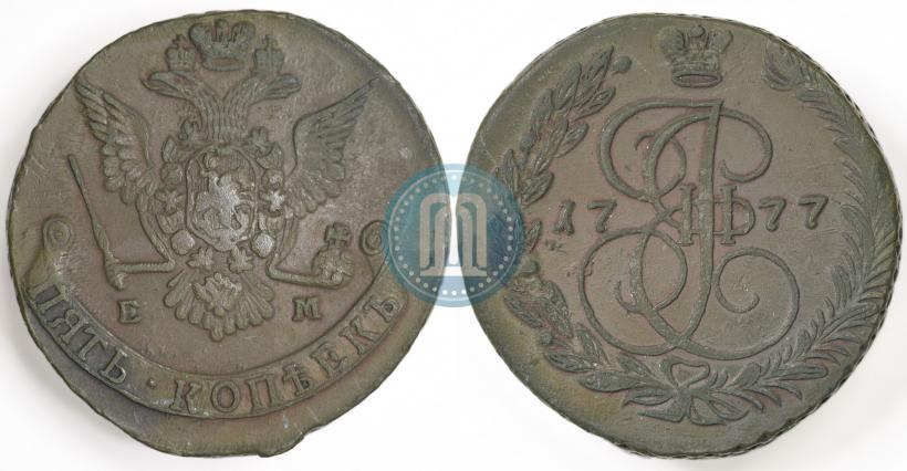Фото 5 копеек 1777 года ЕМ 