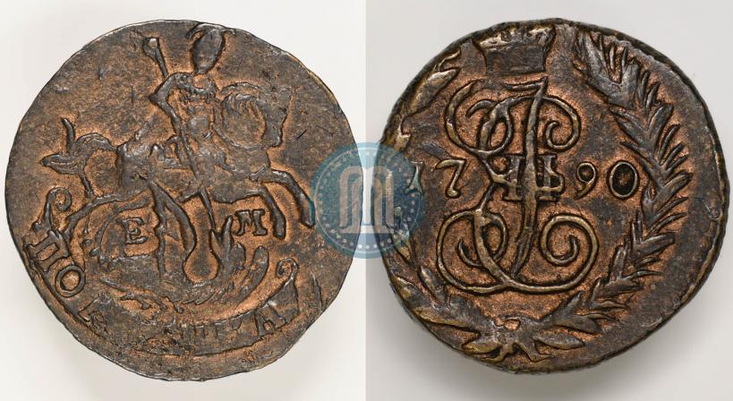 Фото Полушка 1790 года ЕМ 