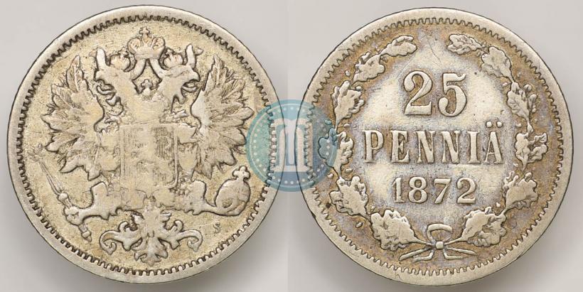 Picture 25 pennia 1872 year S 