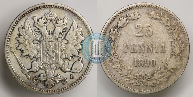 Picture 25 pennia 1890 year L 