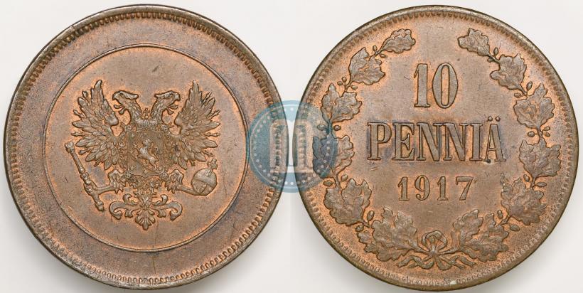 Фото 10 пенни 1917 года  