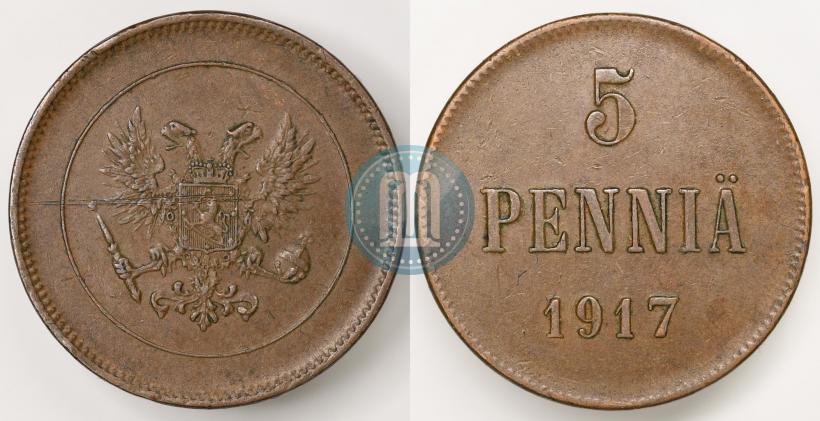 Фото 5 пенни 1917 года  