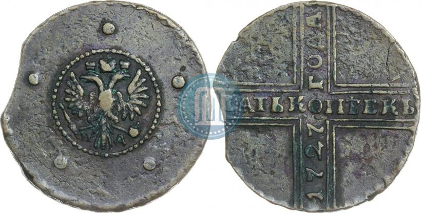 Фото 5 копеек 1727 года НД 