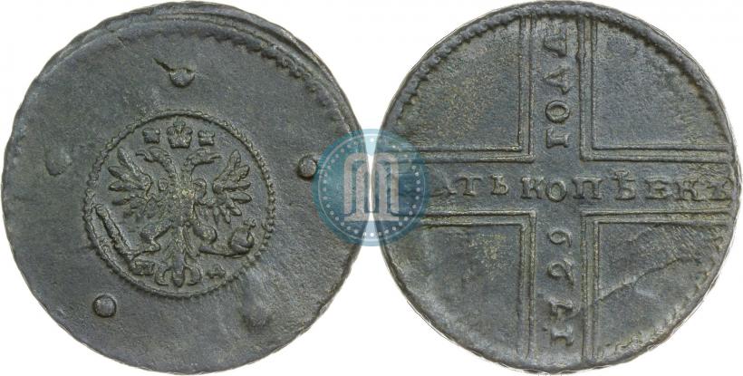 Фото 5 копеек 1729 года МД 