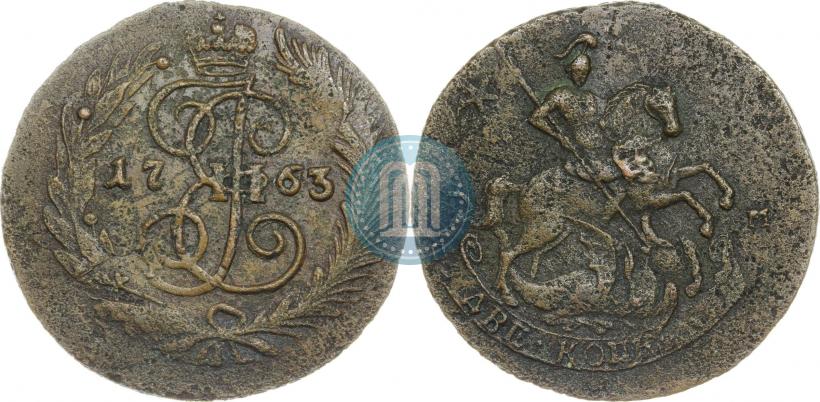 Picture 2 kopecks 1763 year СПМ 