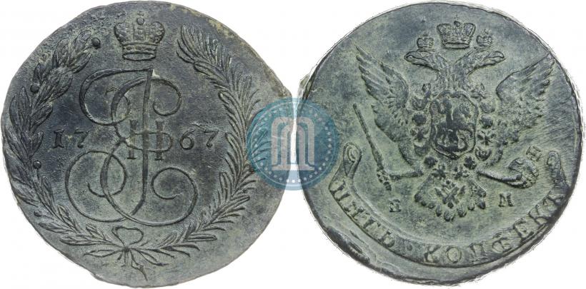 Фото 5 копеек 1767 года ЕМ 