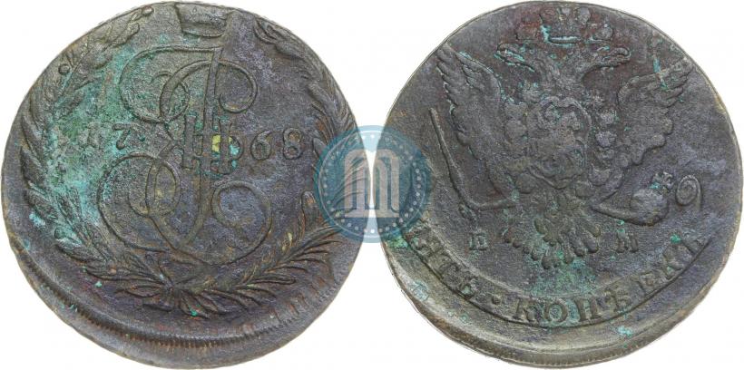 Фото 5 копеек 1768 года ЕМ 