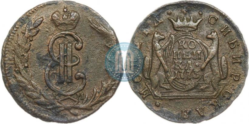 Фото 1 копейка 1773 года КМ 