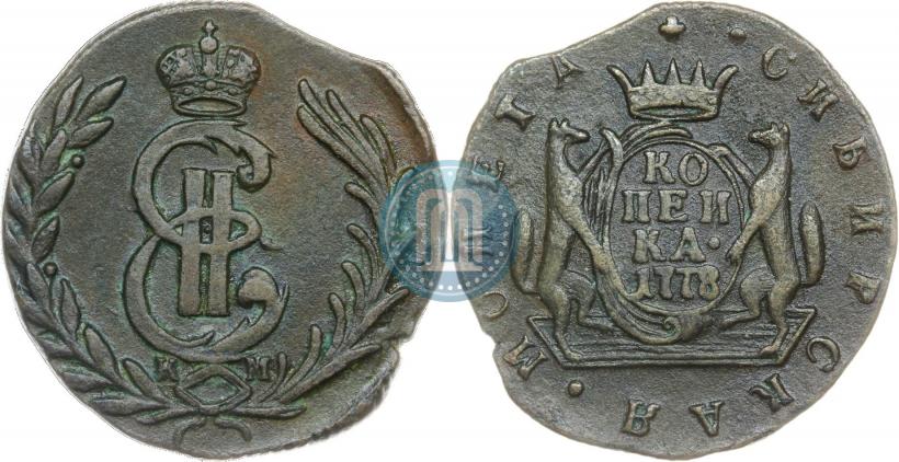 Фото 1 копейка 1778 года КМ 