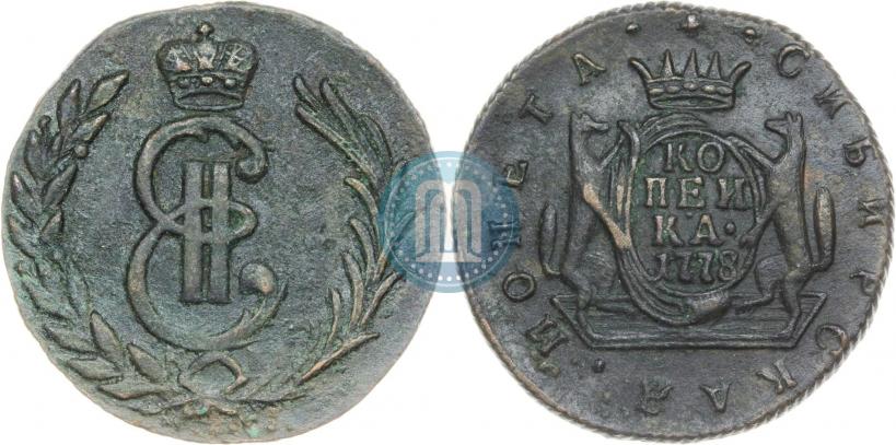 Фото 1 копейка 1778 года КМ 