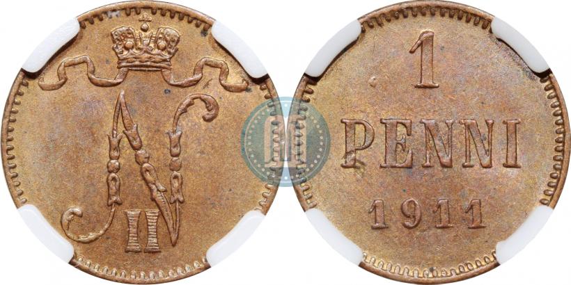 Фото 1 пенни 1911 года  