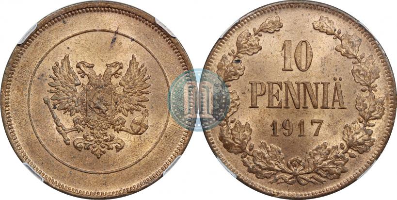 Фото 10 пенни 1917 года  