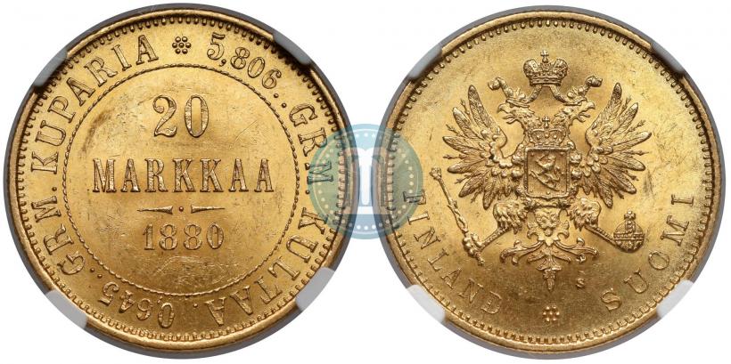 Picture 20 markkaa 1880 year S 