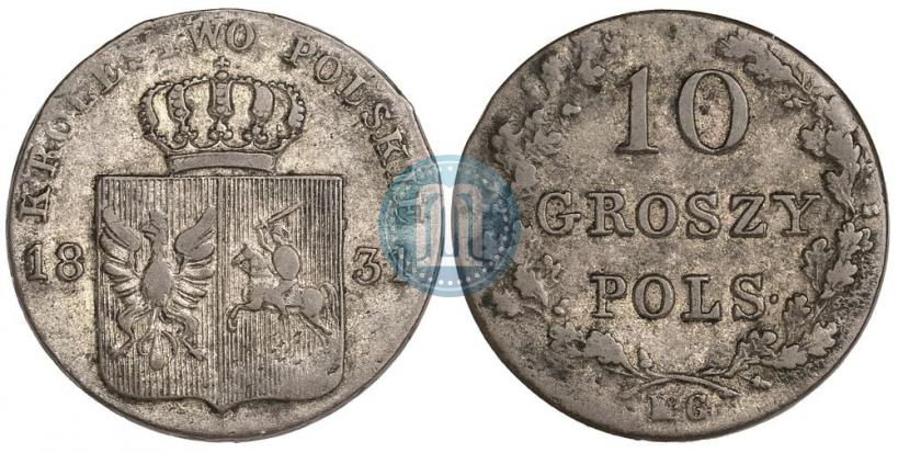 Picture 10 groszy 1831 year KG "Polish uprising"