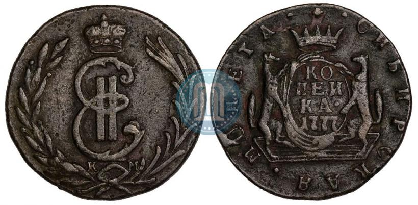 Picture 1 kopeck 1777 year КМ 
