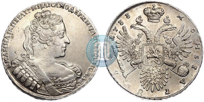 Фото 1 рубль 1733 года  