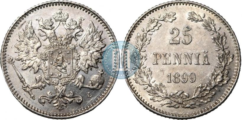 Picture 25 pennia 1899 year L 