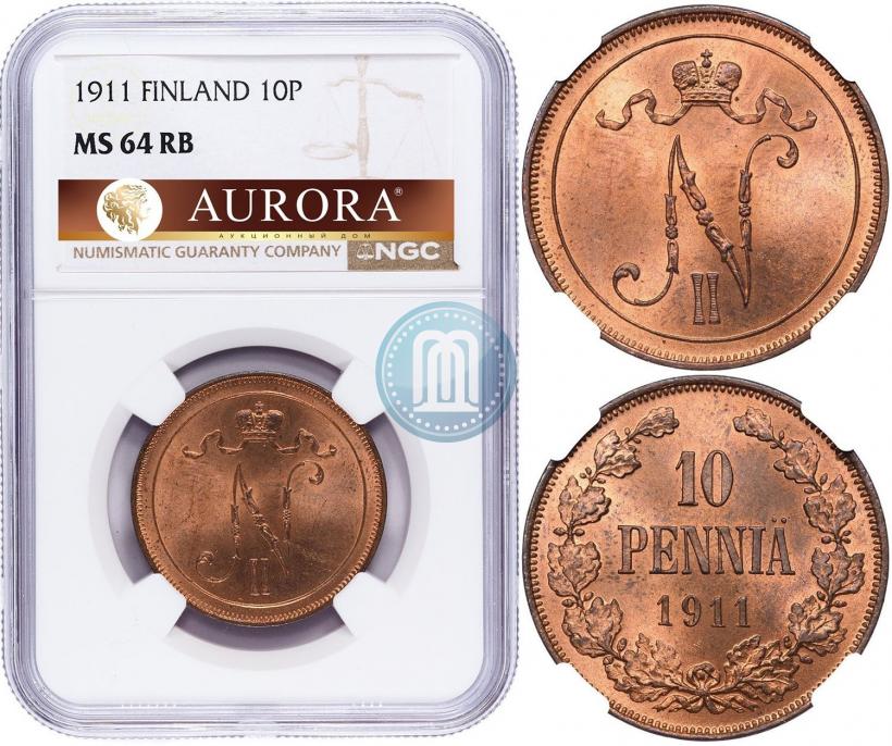 Фото 10 пенни 1911 года  