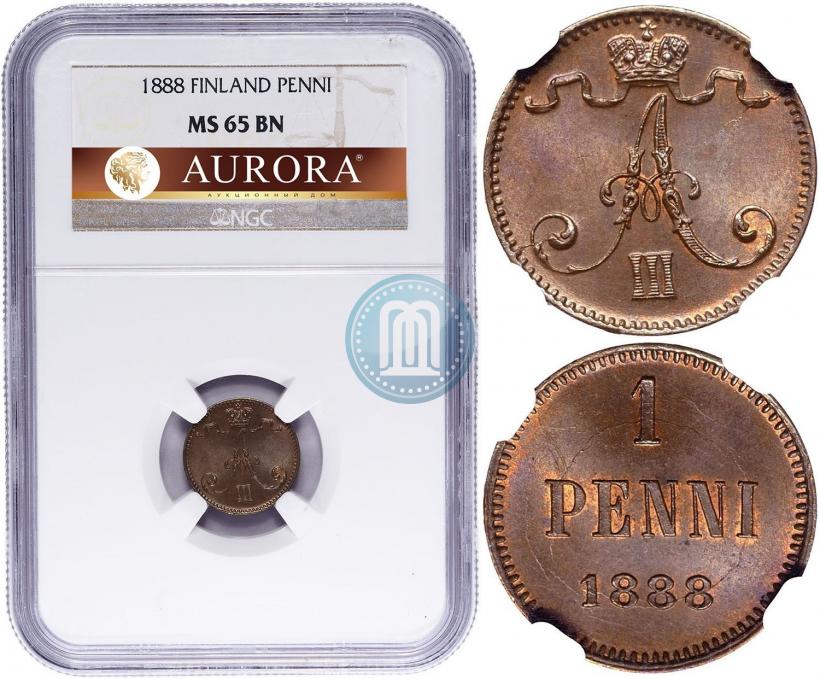 Фото 1 пенни 1888 года  