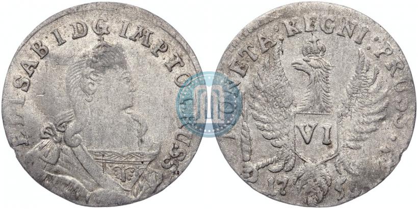 Picture 6 groszy 1759 year  