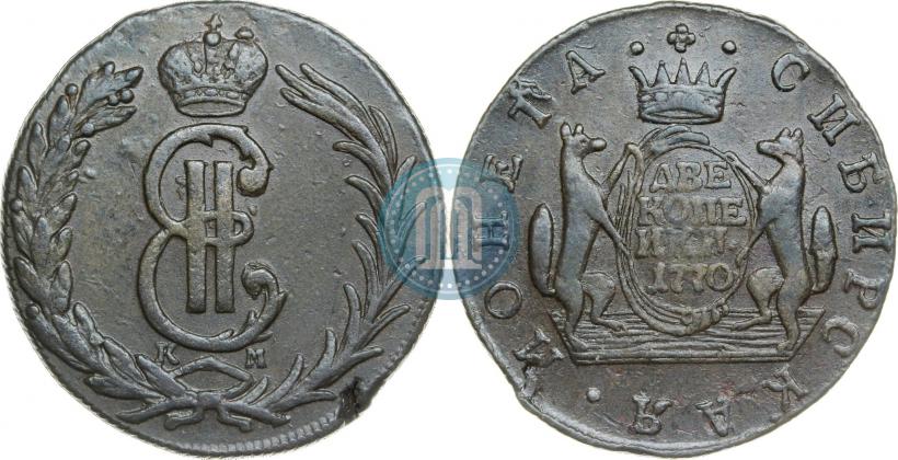 Picture 2 kopecks 1770 year КМ 