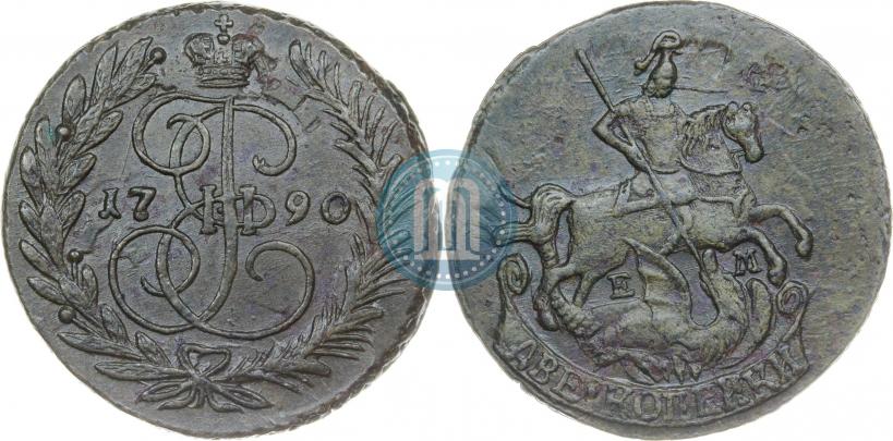 Picture 2 kopecks 1790 year ЕМ 