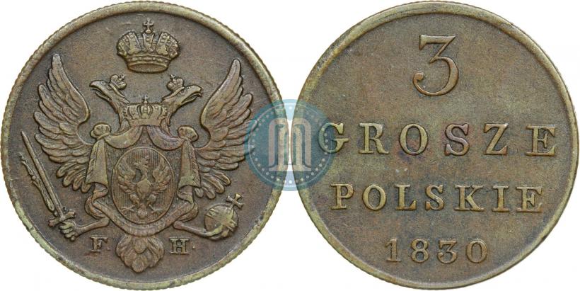 Picture 3 grosze 1830 year FH 