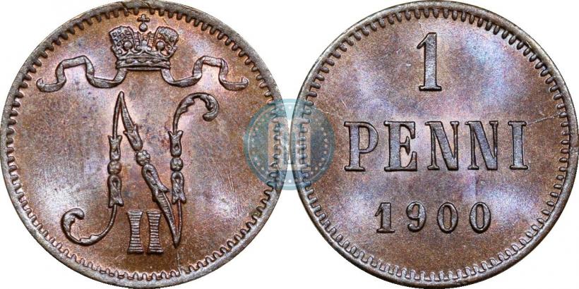 Picture 1 penni 1900 year  