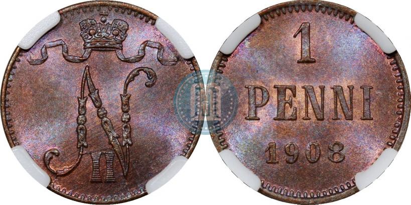 Picture 1 penni 1908 year  