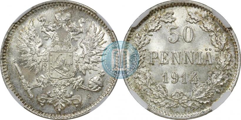 Picture 50 pennia 1914 year S 