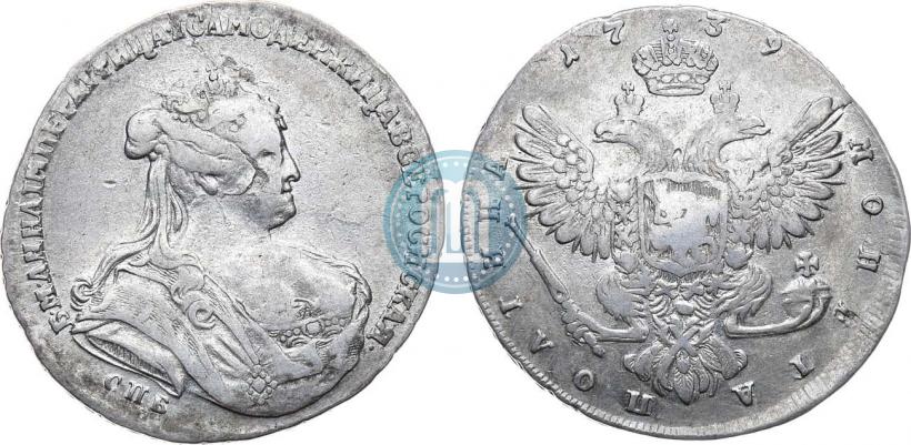 Picture Poltina 1739 year СПБ "Petersburg type"