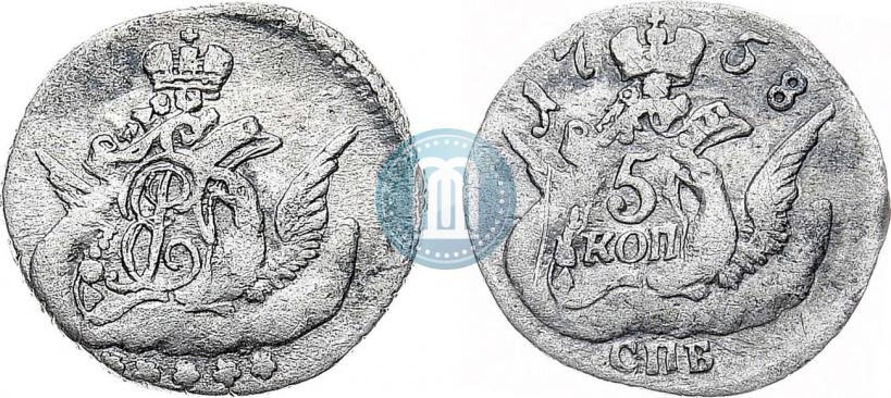 Picture 5 kopecks 1758 year СПБ 