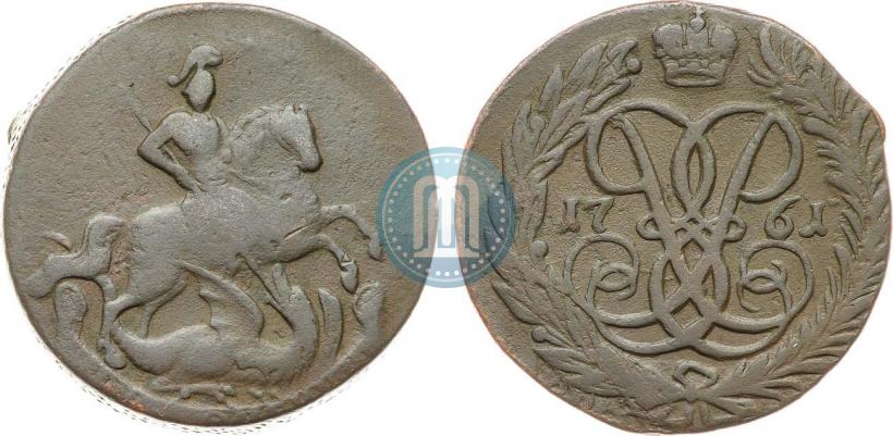 Фото 2 копейки 1761 года  "Номинал под Св. Георгием"