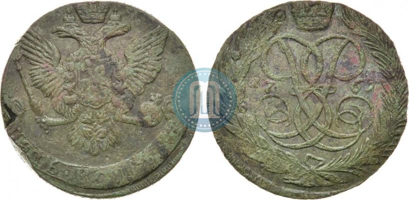 Фото 5 копеек 1761 года  