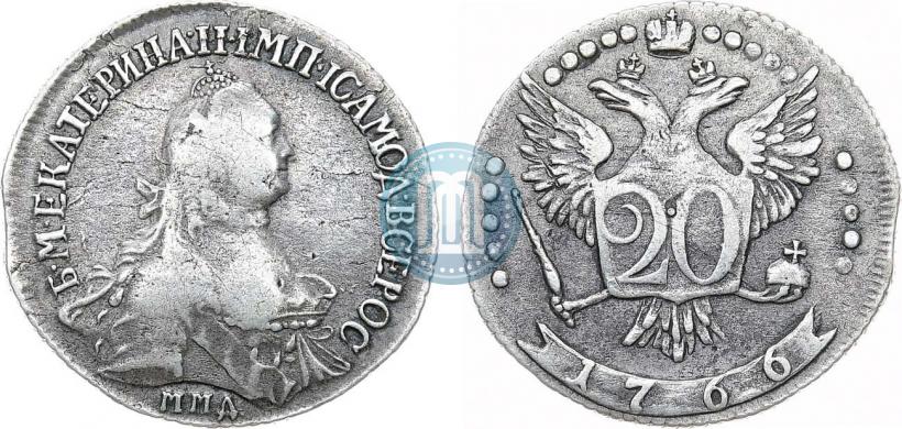 Picture 20 kopecks 1766 year ММД 