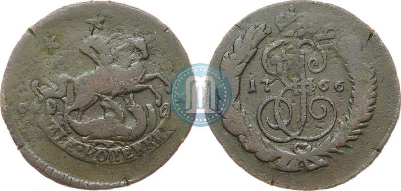 Фото 2 копейки 1766 года СПМ 