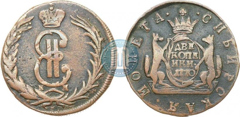 Picture 2 kopecks 1770 year КМ 