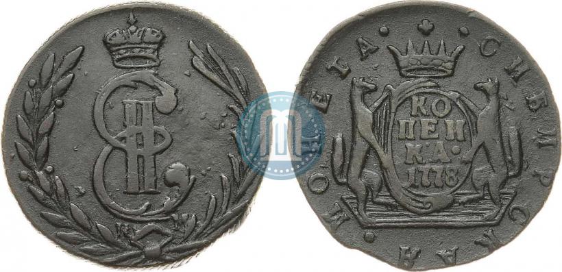 Picture 1 kopeck 1778 year КМ 
