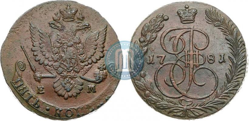 Фото 5 копеек 1781 года ЕМ 