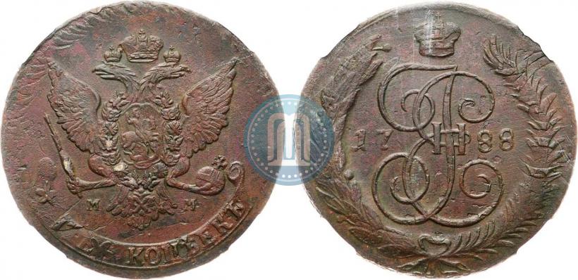 Фото 5 копеек 1788 года ММ 