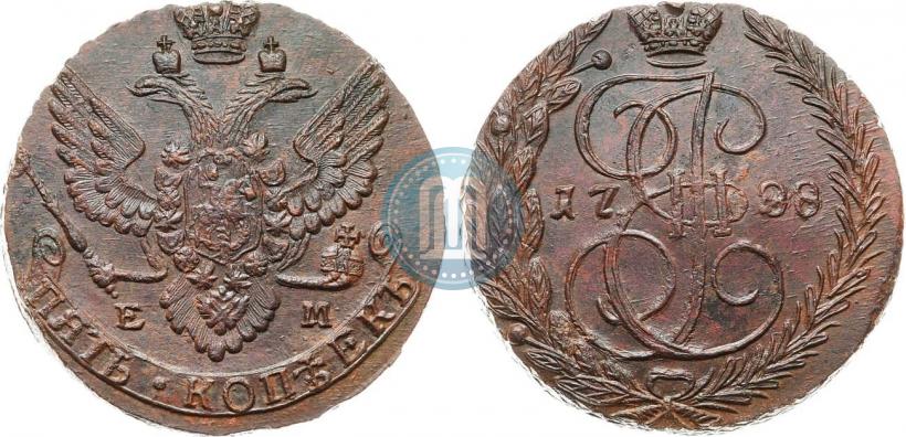 Picture 5 kopecks 1788 year ЕМ 