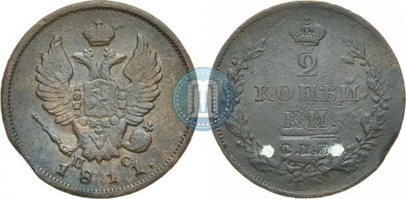 Picture 2 kopecks 1811 year СПБ-ПС 