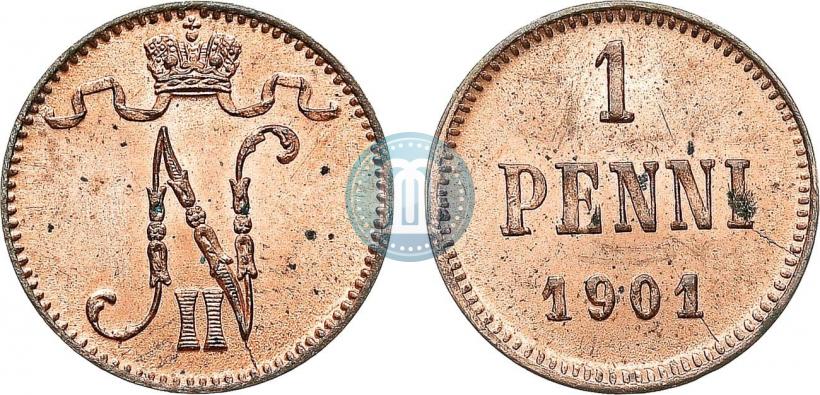 Picture 1 penni 1901 year  